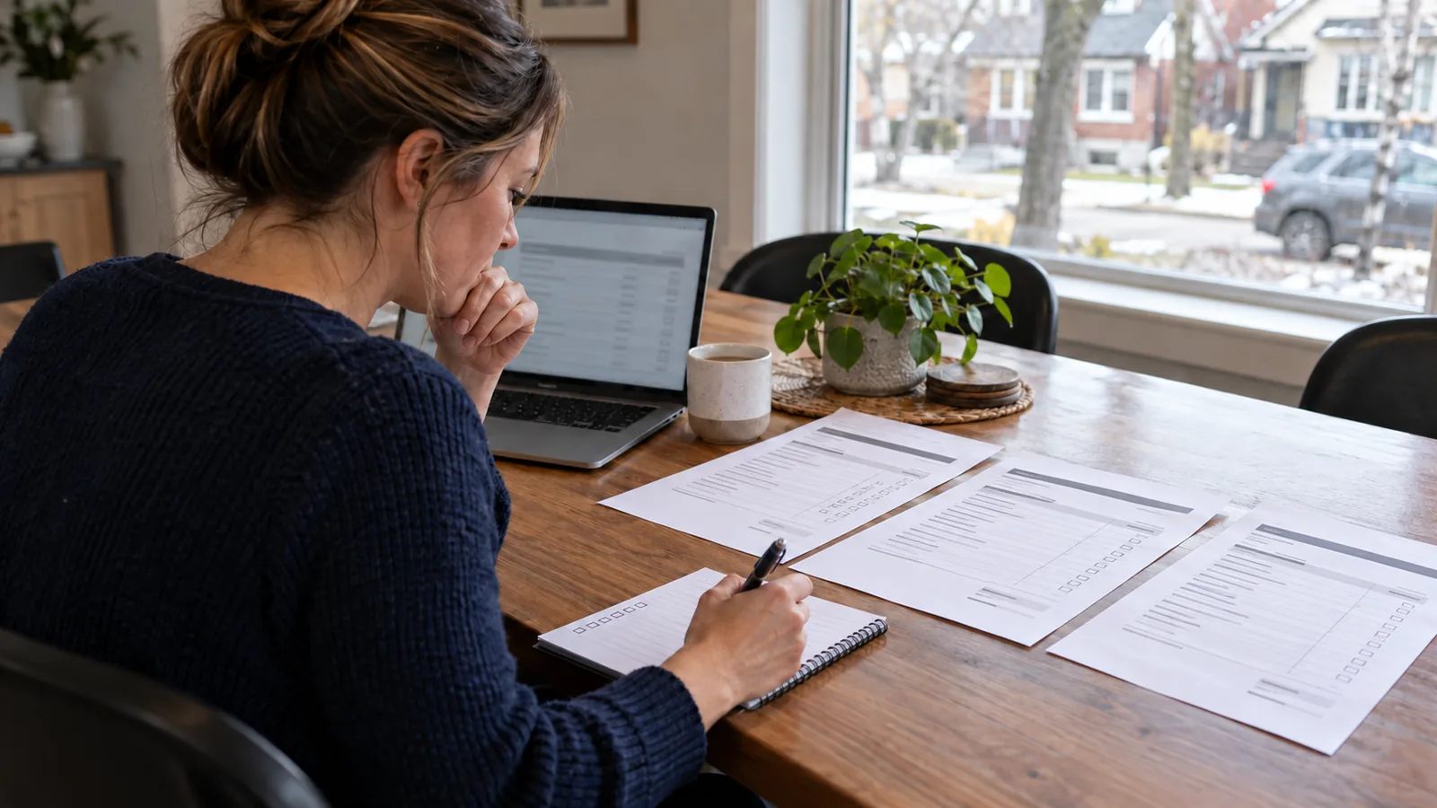Canadian homeowner comparing quotes from local service professionals