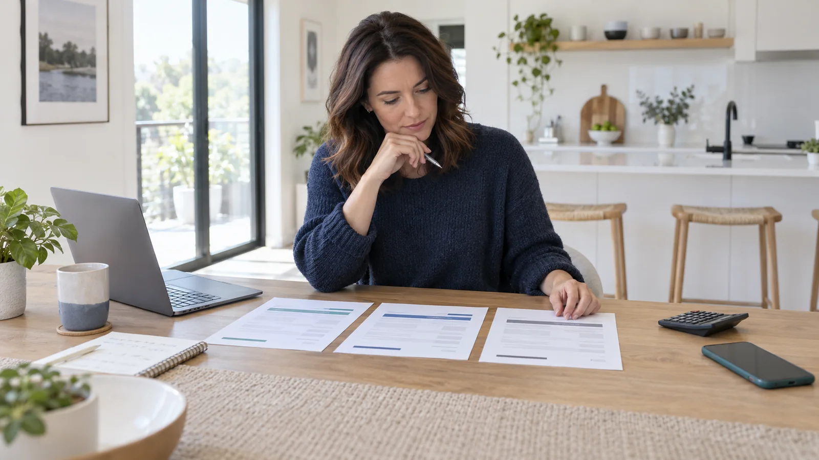 Canadian homeowner comparing multiple service quotes before choosing a local professional